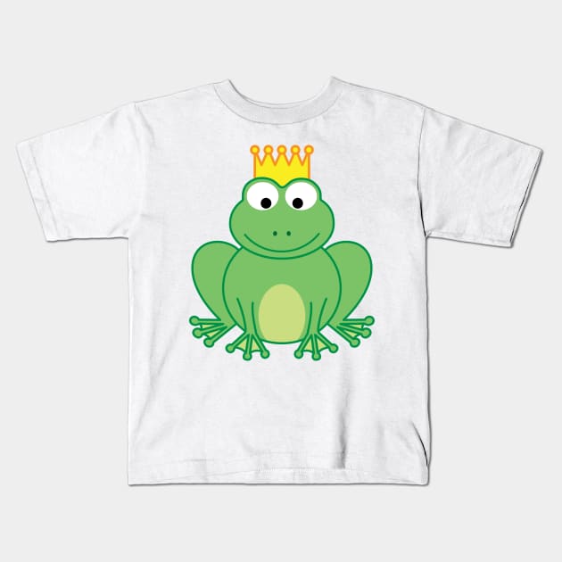 Frog Prince | by queenie's cards Kids T-Shirt by queenie's cards